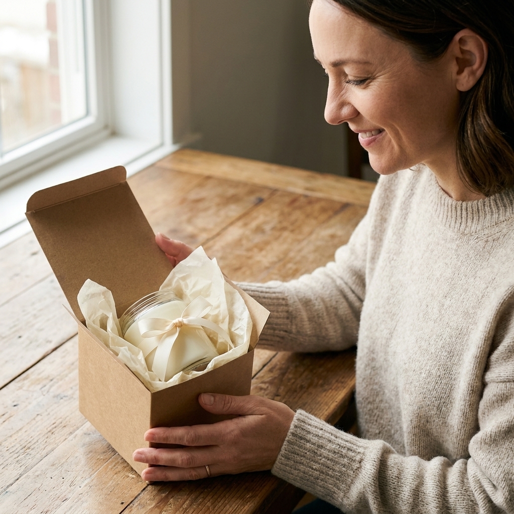 Creative Candle Wrapping with Tissue, Seals, and Ribbons