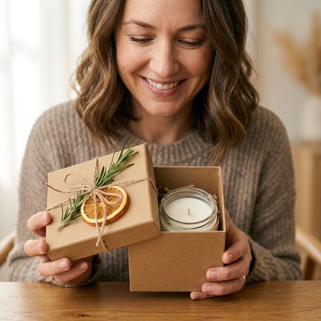 Festive Holiday Packaging for Candles and Soaps