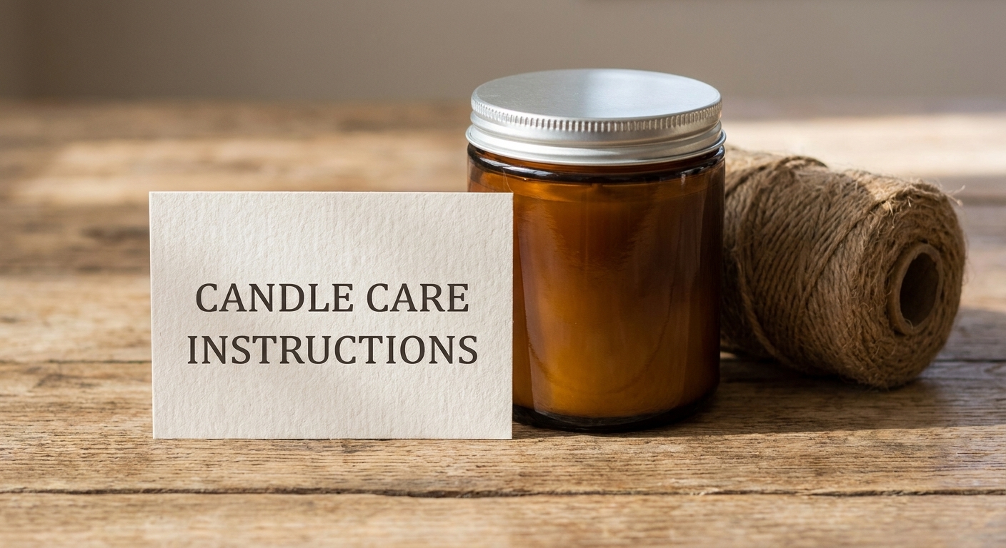 Candle Care Cards and Soap Instructions
