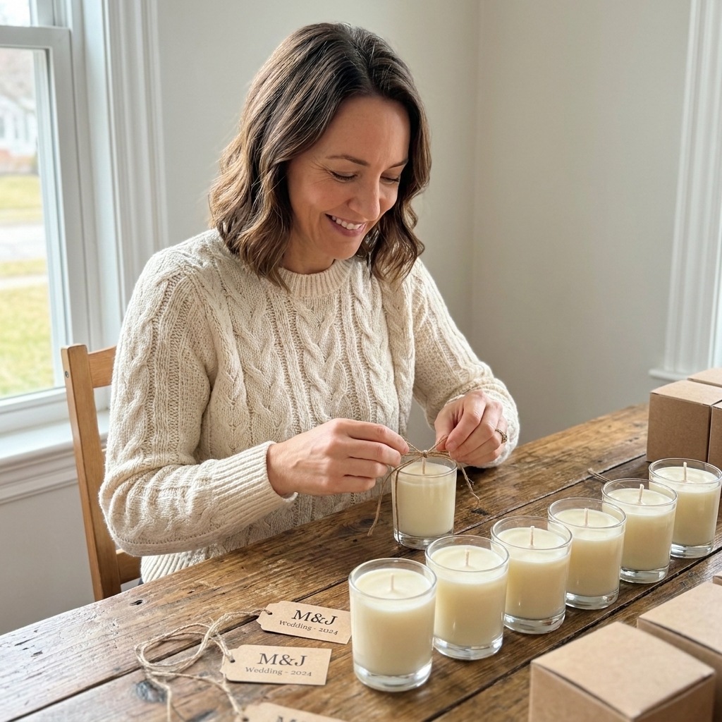 DIY Candle and Soap Wedding Favors on a Budget